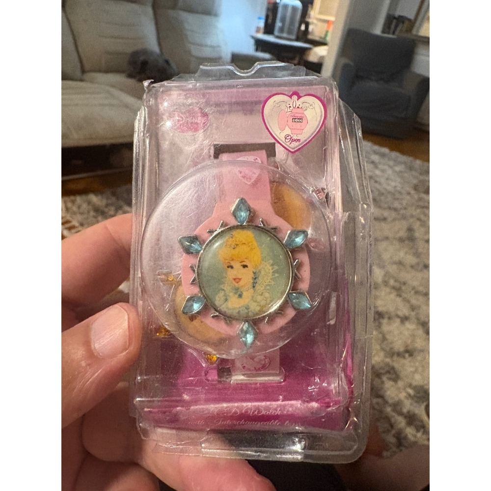 Disney Princess Cinderella Digital Watch Interchangeable Tops Pink PRS173B NIB